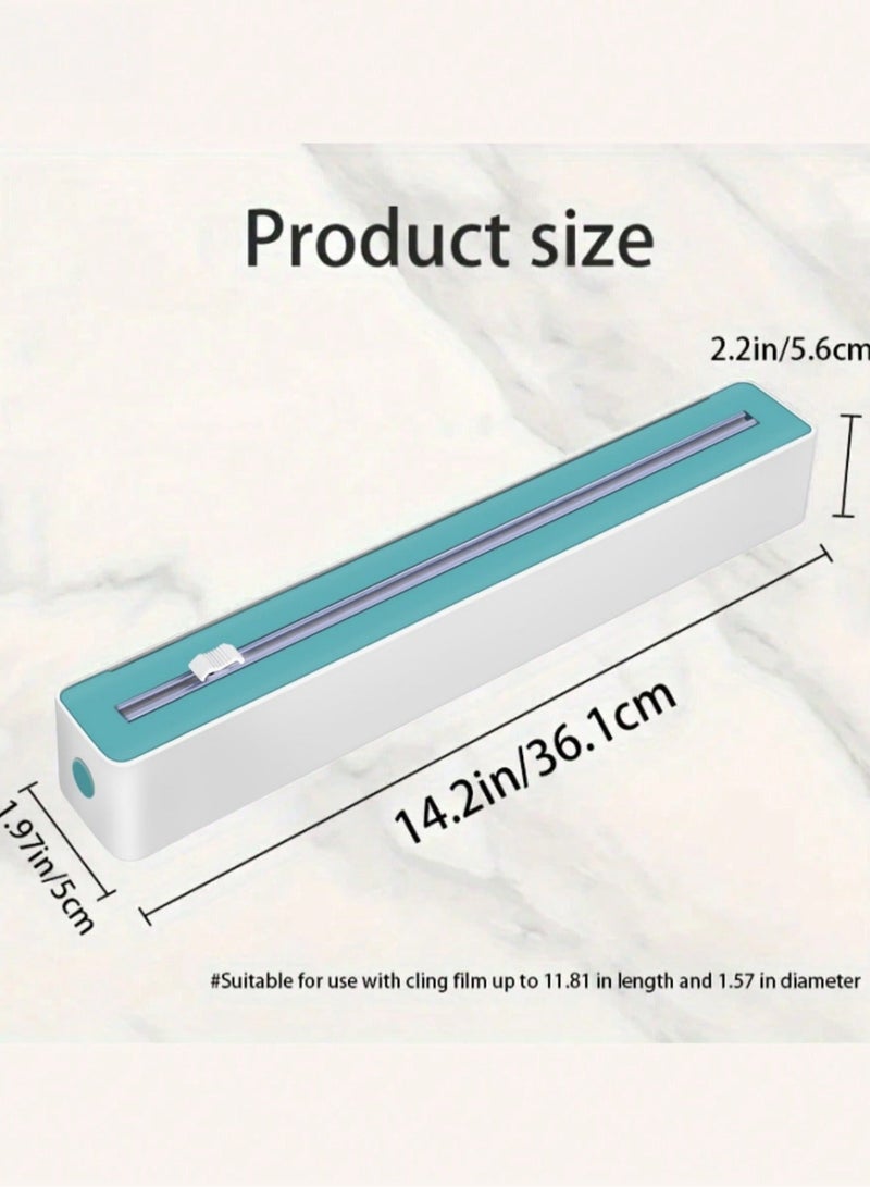 Valiant Glow Refillable Suction-Base Cling Film Dispenser (with Bi-Directional Slide Cutter) | 2-in-1 Design: Cling Film + Foil Dispenser | Strong Suction Base for Ultra-Stable Kitchen Counter Use | Effortless Bi-Directional Cutting—A Kitchen & Meal Prep Essential Must-Have for Home & Restaurant - Image 2